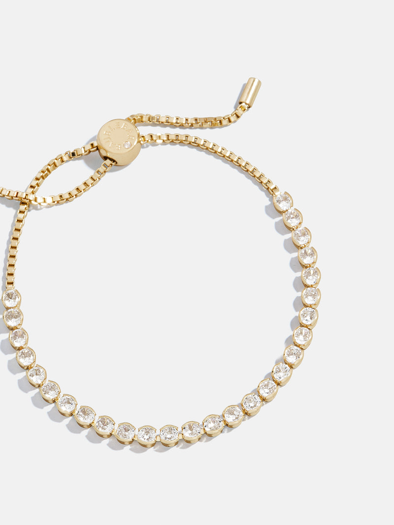 BaubleBar Brooke Tennis Bracelet - Round Stone - 
    Gold tennis bracelet for stacking
  
