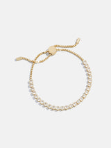 BaubleBar Brooke Tennis Bracelet - Round Stone - 
    Gold tennis bracelet for stacking
  

