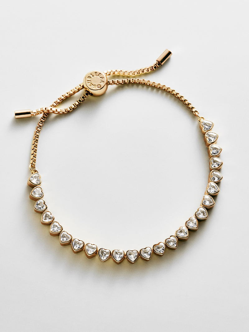 Brooke Tennis Bracelet - Heart Stone