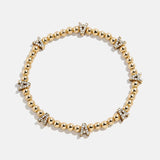 Gold/Pavé Repeating Initial Pisa Bracelet - A