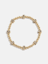 BaubleBar Gold/Pavé Repeating Initial Pisa Bracelet - B - 
    Beaded bracelet for stacking 
  

