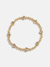 BaubleBar Gold/Pavé Repeating Initial Pisa Bracelet - G - 
    Beaded bracelet for stacking 
  
