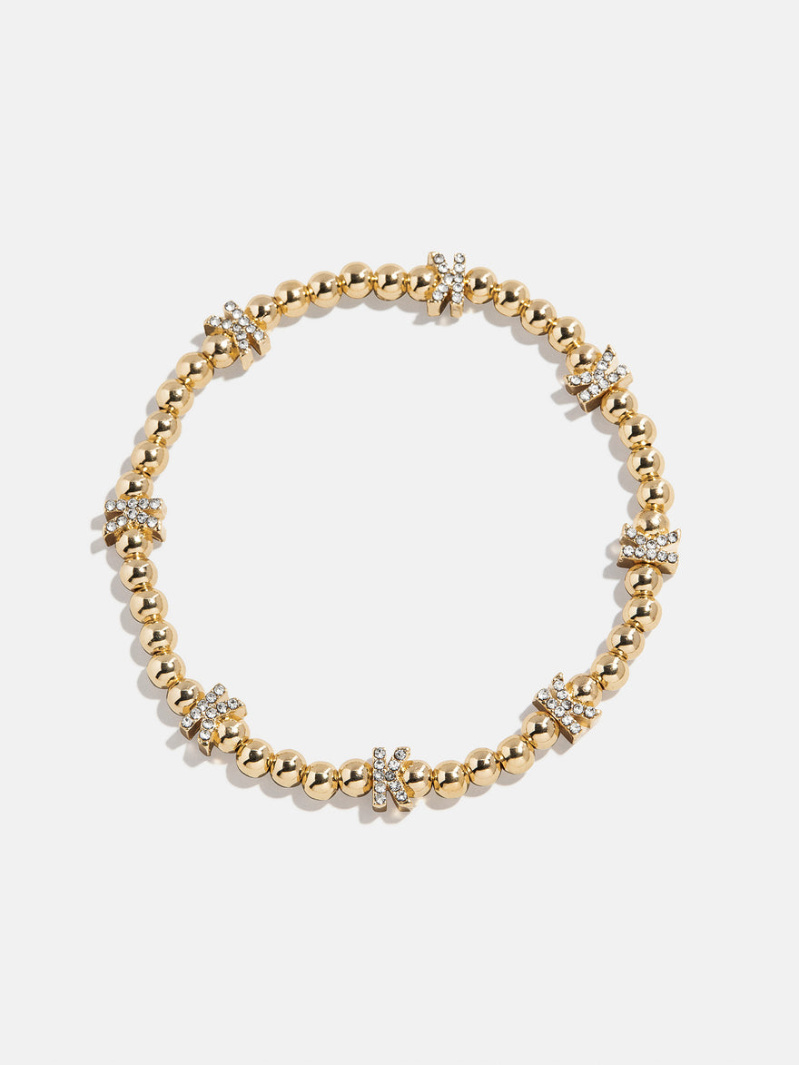 Gold/Pavé Repeating Initial Pisa Bracelet - K
