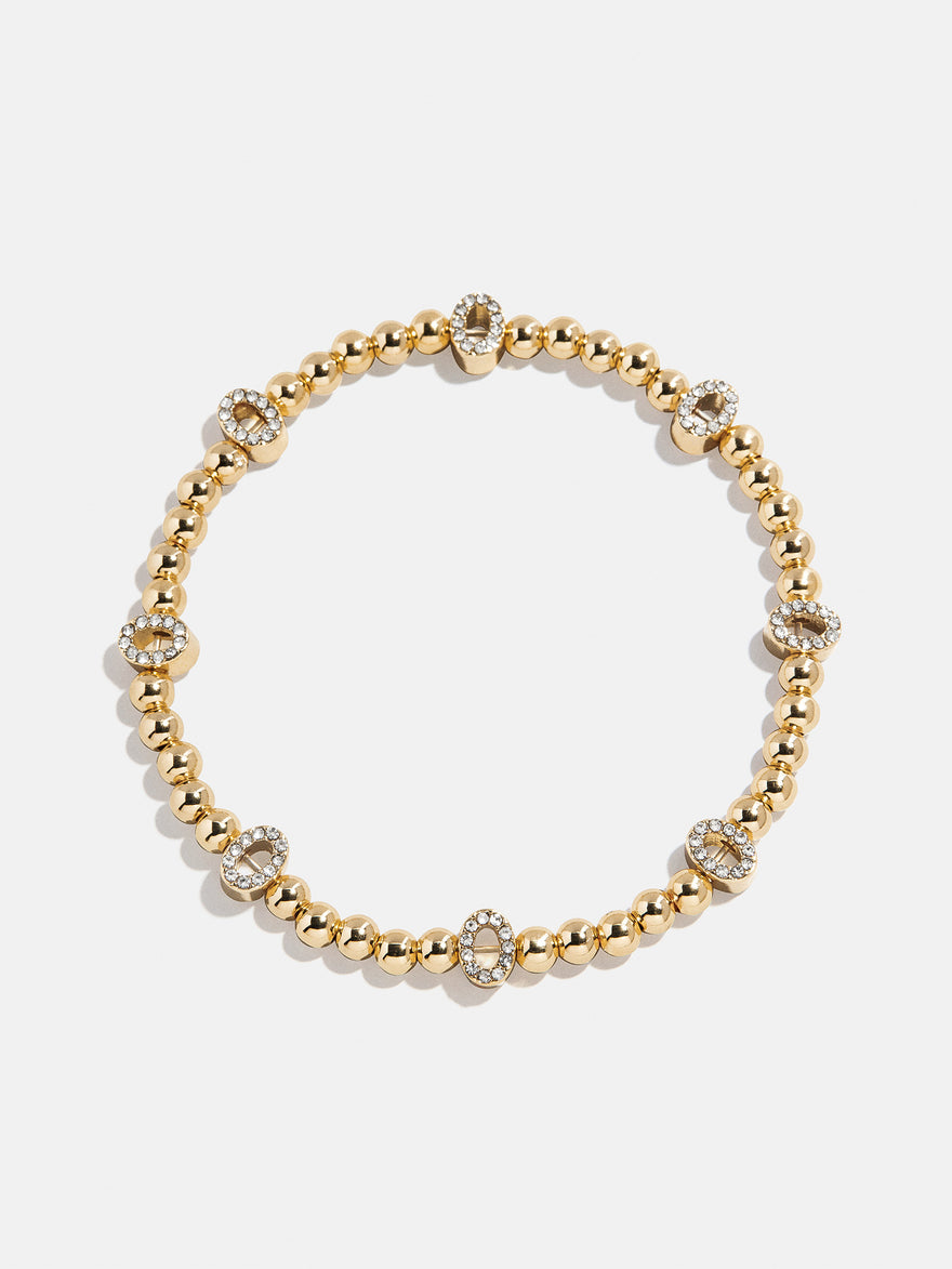 Gold/Pavé Repeating Initial Pisa Bracelet - O