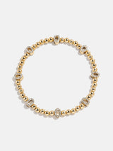 BaubleBar Gold/Pavé Repeating Initial Pisa Bracelet - O - 
    Beaded bracelet for stacking 
  
