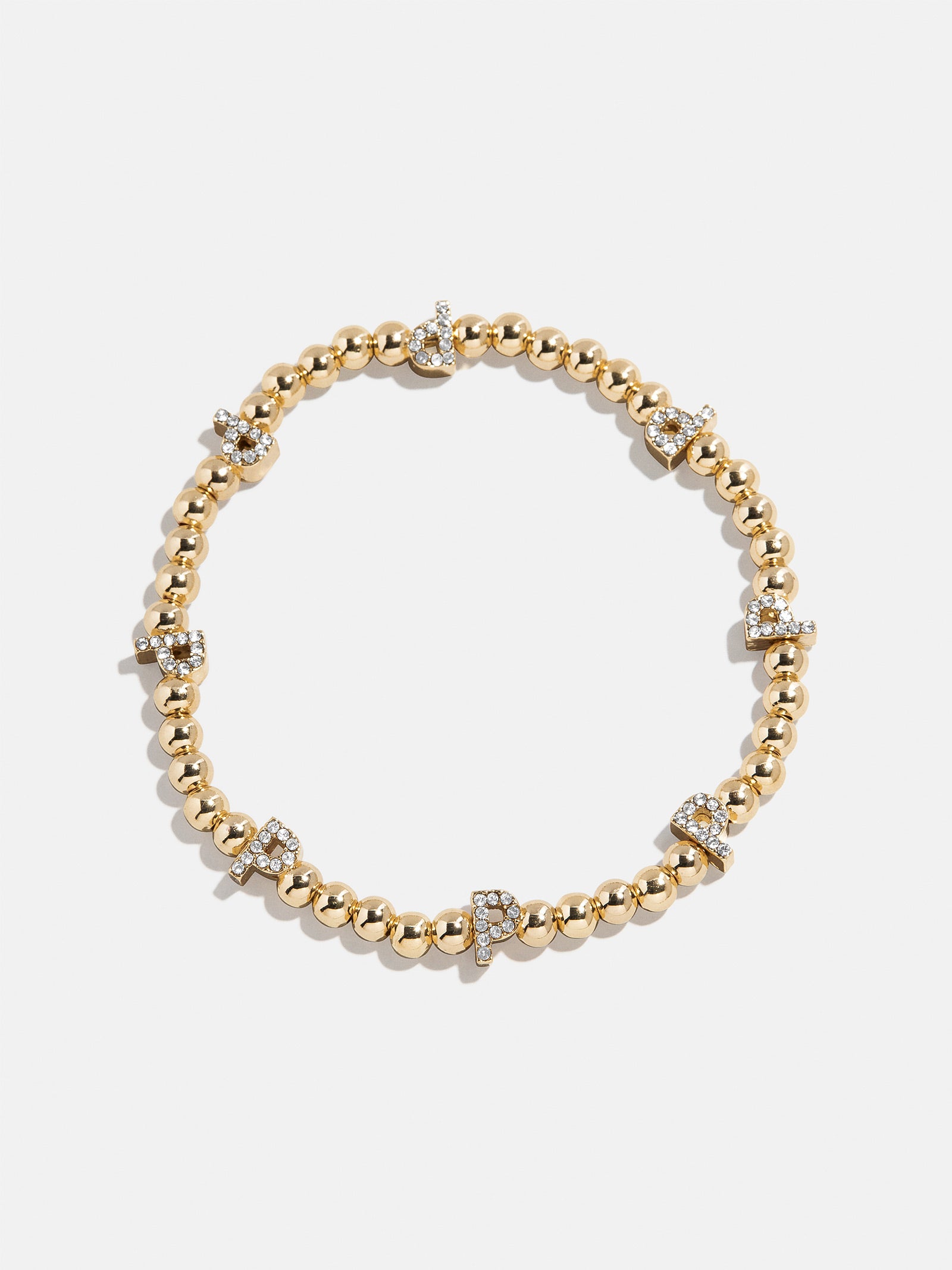 Gold/Pavé Repeating Initial Pisa Bracelet - P