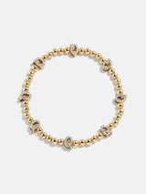 BaubleBar Gold/Pavé Repeating Initial Pisa Bracelet - Q - 
    Beaded bracelet for stacking 
  
