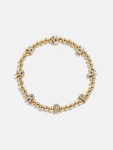 BaubleBar Gold/Pavé Repeating Initial Pisa Bracelet - R - 
    Beaded bracelet for stacking 
  
