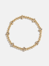 BaubleBar Gold/Pavé Repeating Initial Pisa Bracelet - S - 
    Beaded bracelet for stacking 
  
