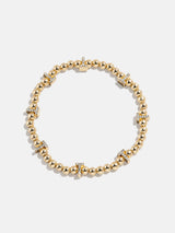 BaubleBar Gold/Pavé Repeating Initial Pisa Bracelet - T - 
    Beaded bracelet for stacking 
  
