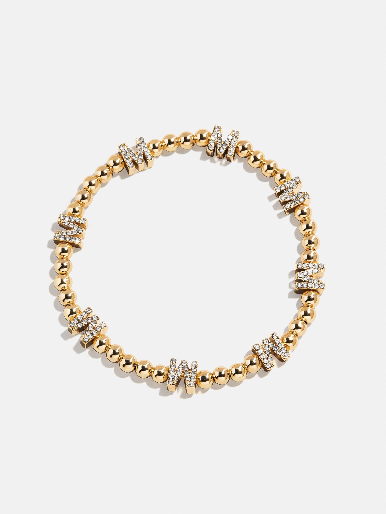 Gold/Pavé Repeating Initial Pisa Bracelet - W