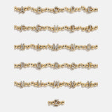 Gold/Pavé Repeating Initial Pisa Bracelet - B