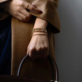 Gold/Pavé Repeating Initial Pisa Bracelet - A