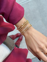 BaubleBar Repeating Initial Pisa Bracelet - Gold/Pavé - 
    Beaded bracelet for stacking 
  
