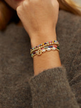 BaubleBar Dangle Charm Initial Pisa Bracelet - Gold - 
    Beaded bracelet for stacking 
  
