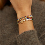 Dangle Charm Initial Pisa Bracelet - Gold