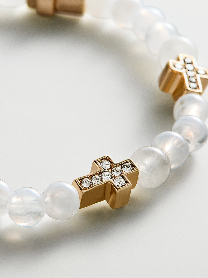 Peace of Mind Semi-Precious Bracelet - Cross
