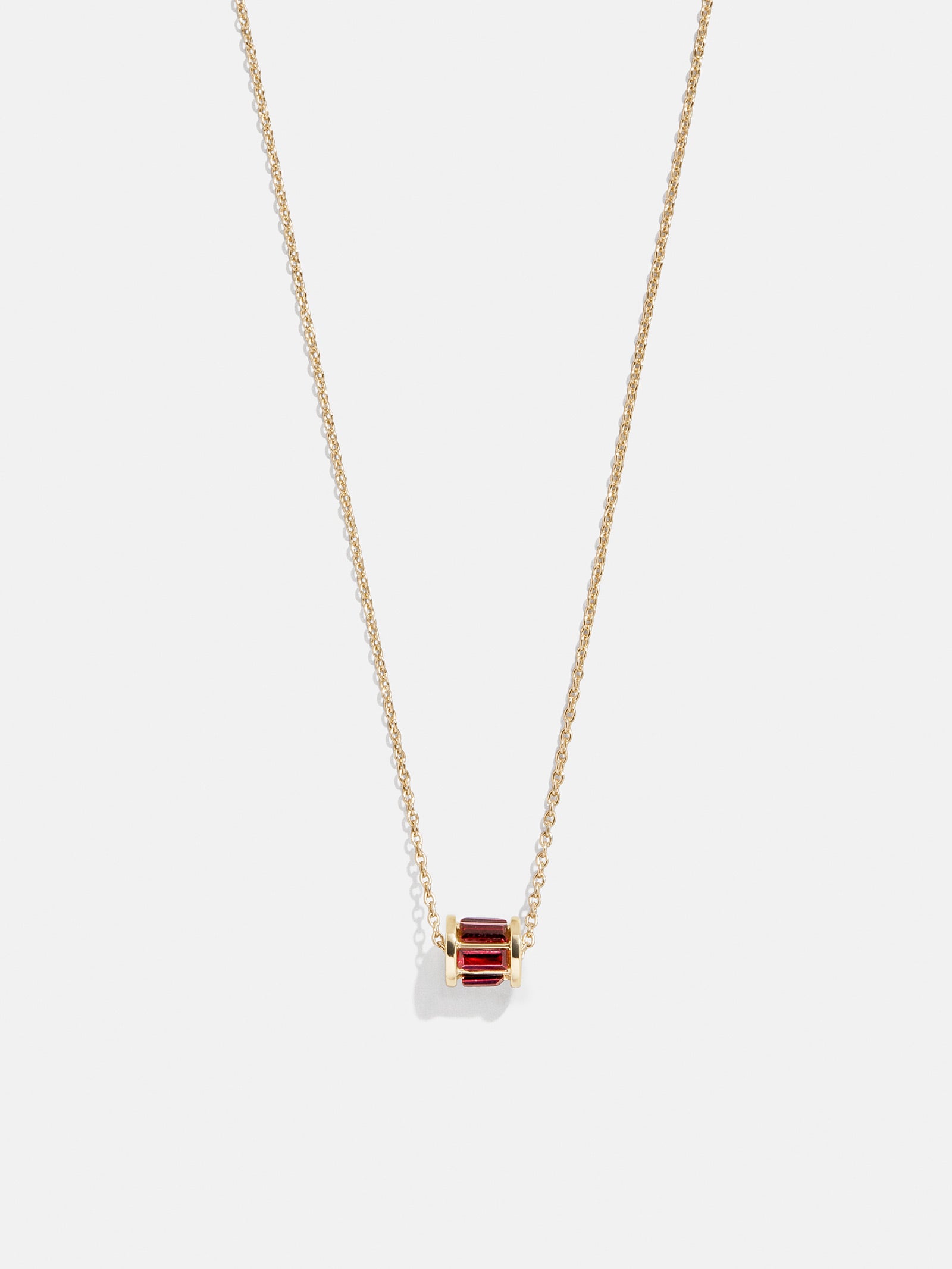 Tatum Birthstone Necklace - Garnet