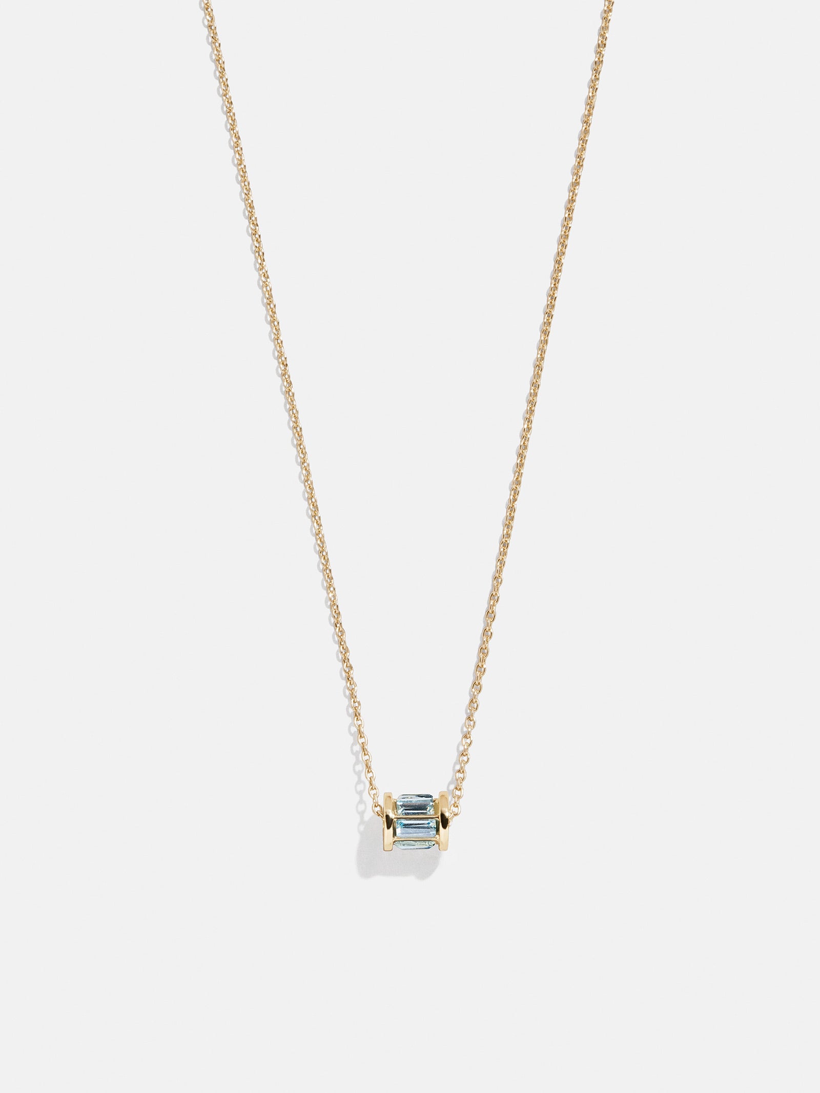 Tatum Birthstone Necklace - Aquamarine