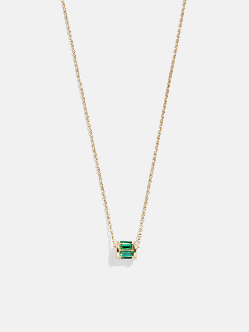 Tatum Birthstone Necklace - Emerald