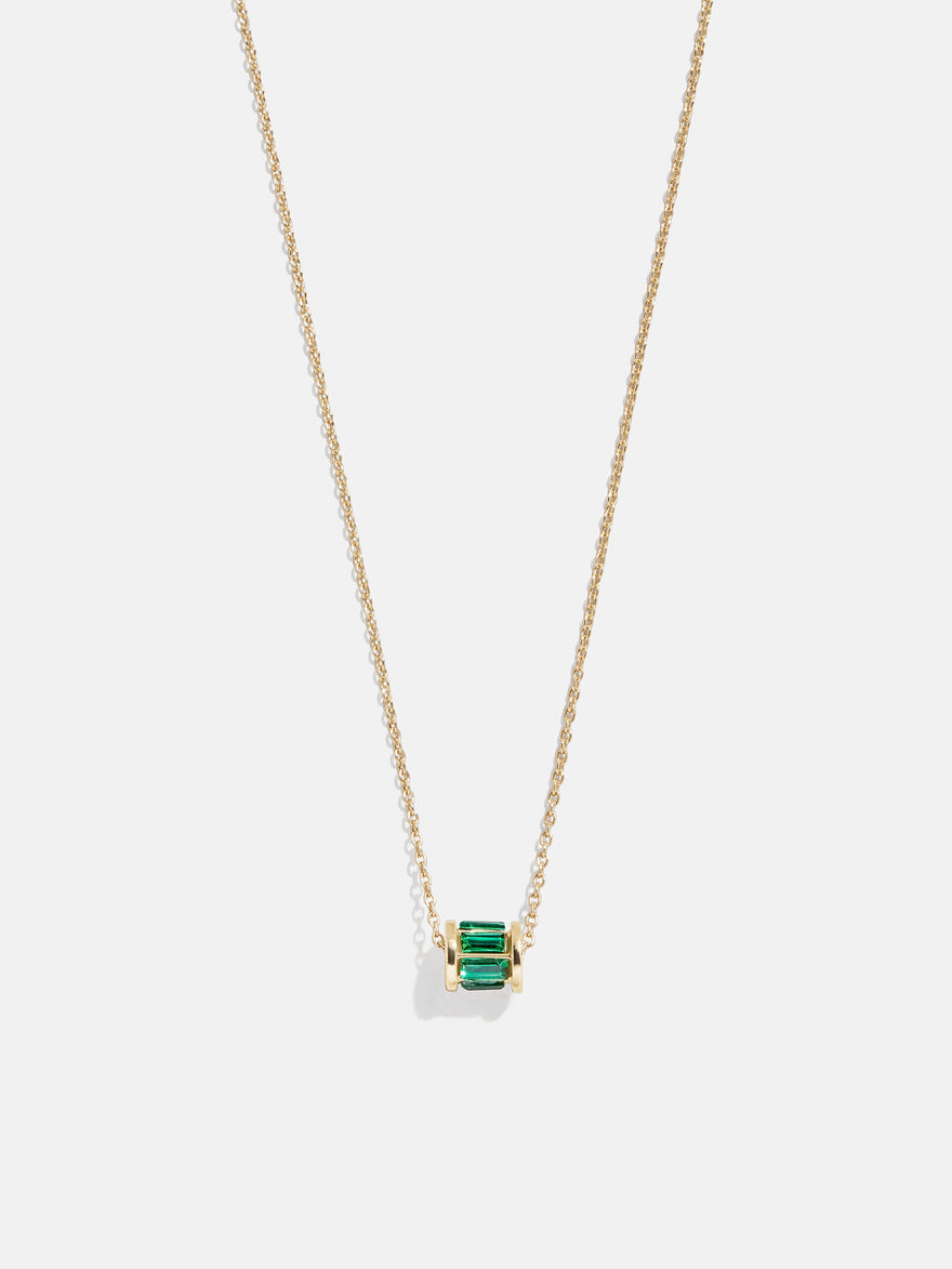 Tatum Birthstone Necklace - Emerald