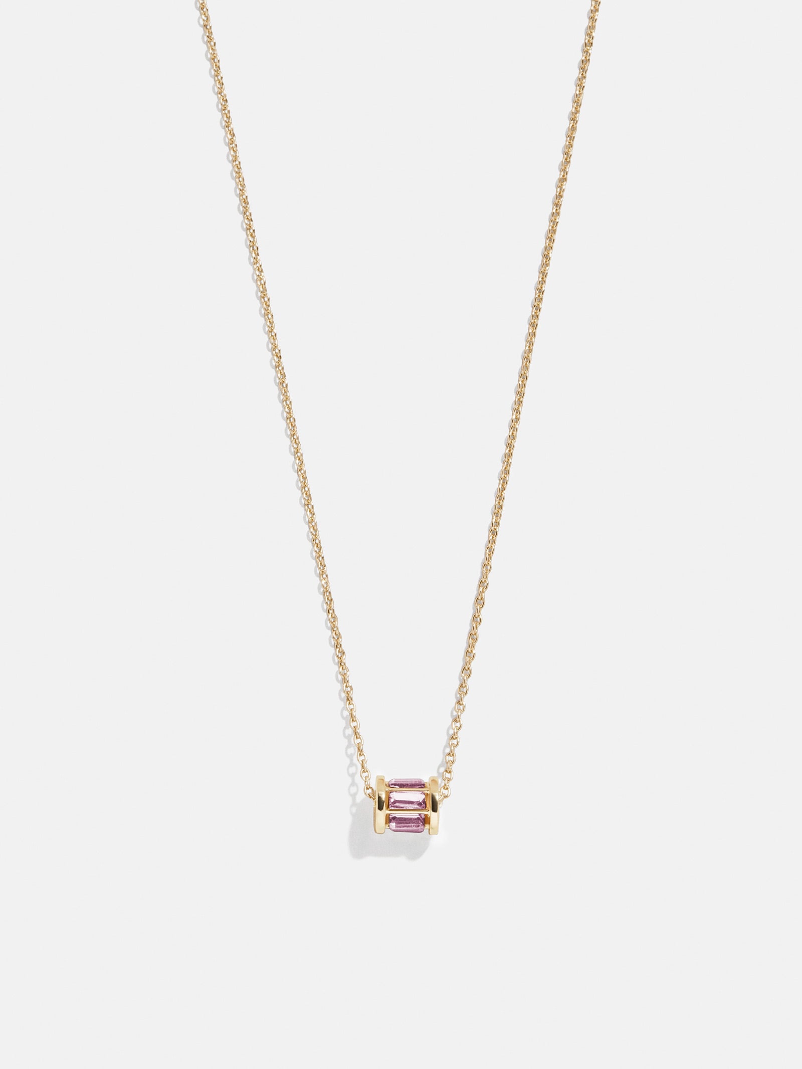 Tatum Birthstone Necklace - Light Amethyst