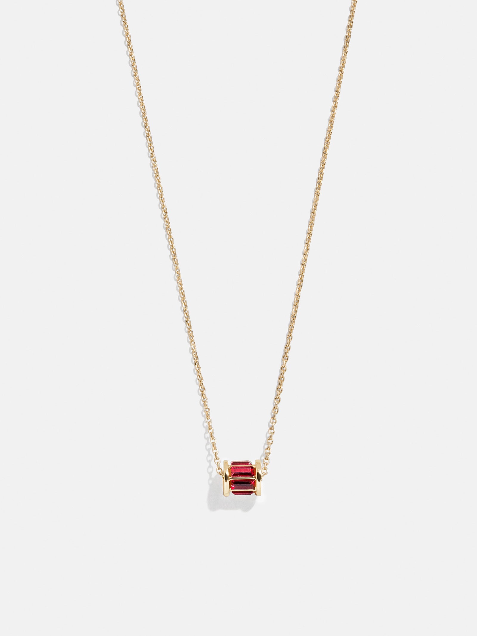 Tatum Birthstone Necklace - Ruby