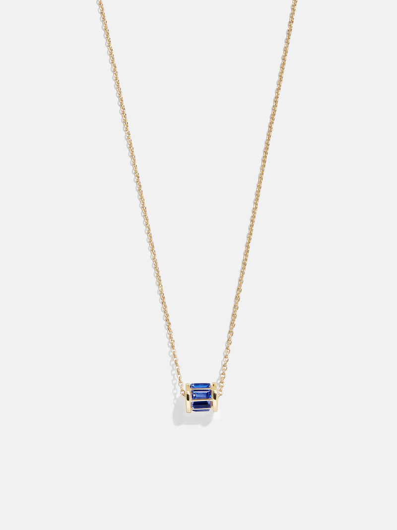 Tatum Birthstone Necklace - Sapphire