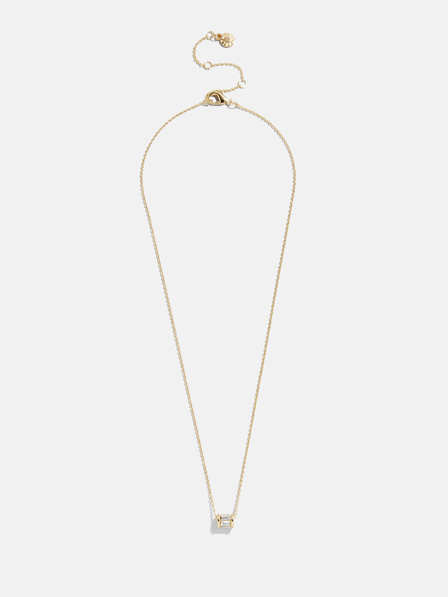 Tatum Birthstone Necklace - Crystal