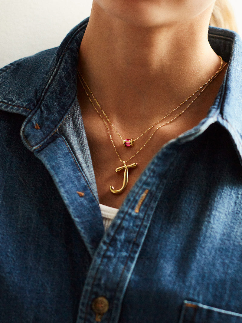 BaubleBar Tatum Birthstone Necklace - Rose - 
    Black Friday Deal
  
