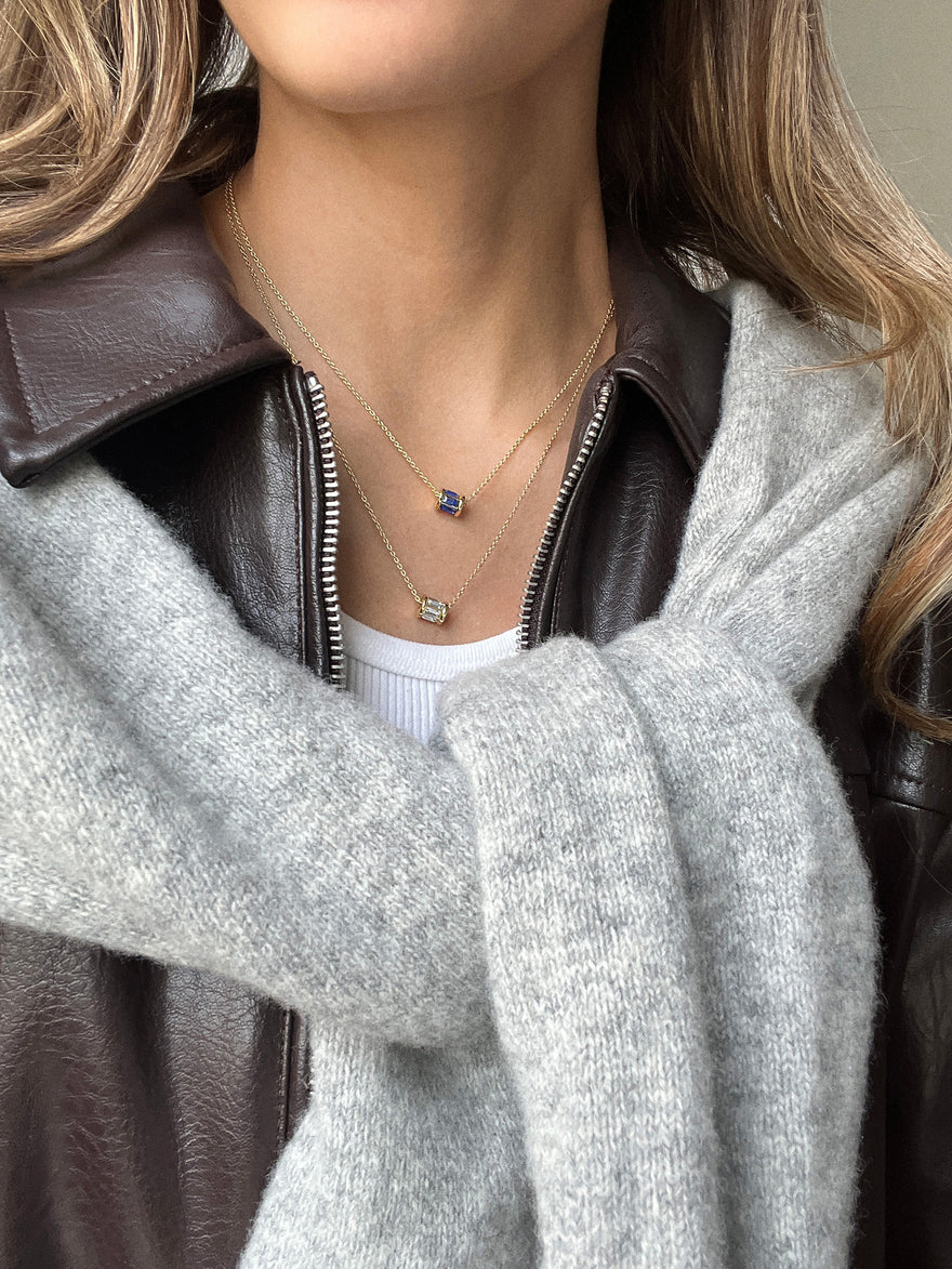 Tatum Birthstone Necklace - Crystal