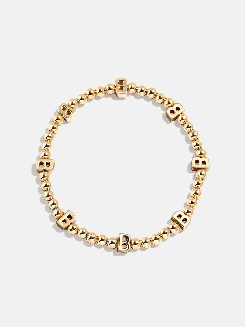 Gold Repeating Initial Pisa Bracelet - B