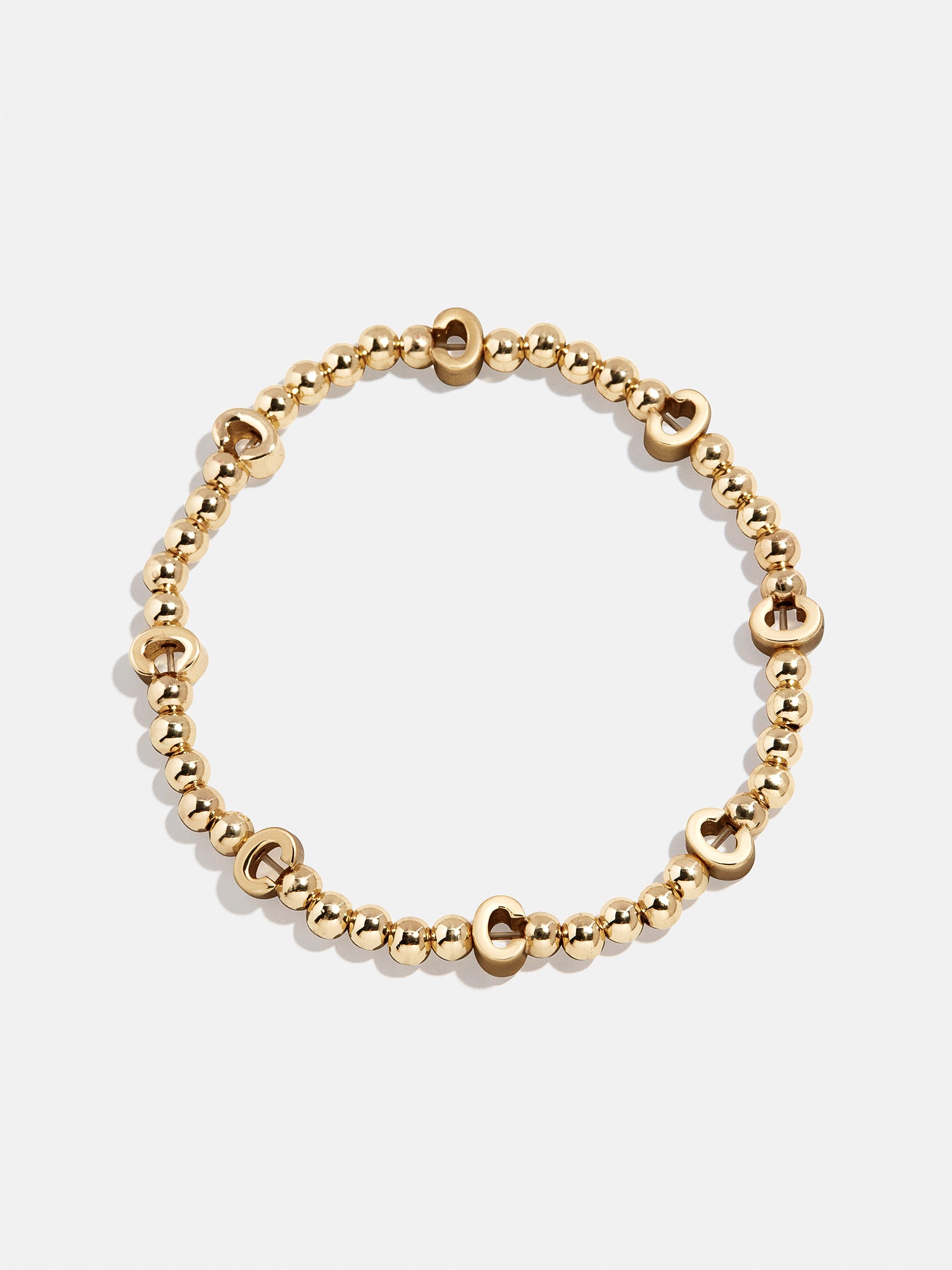 Gold Repeating Initial Pisa Bracelet - C