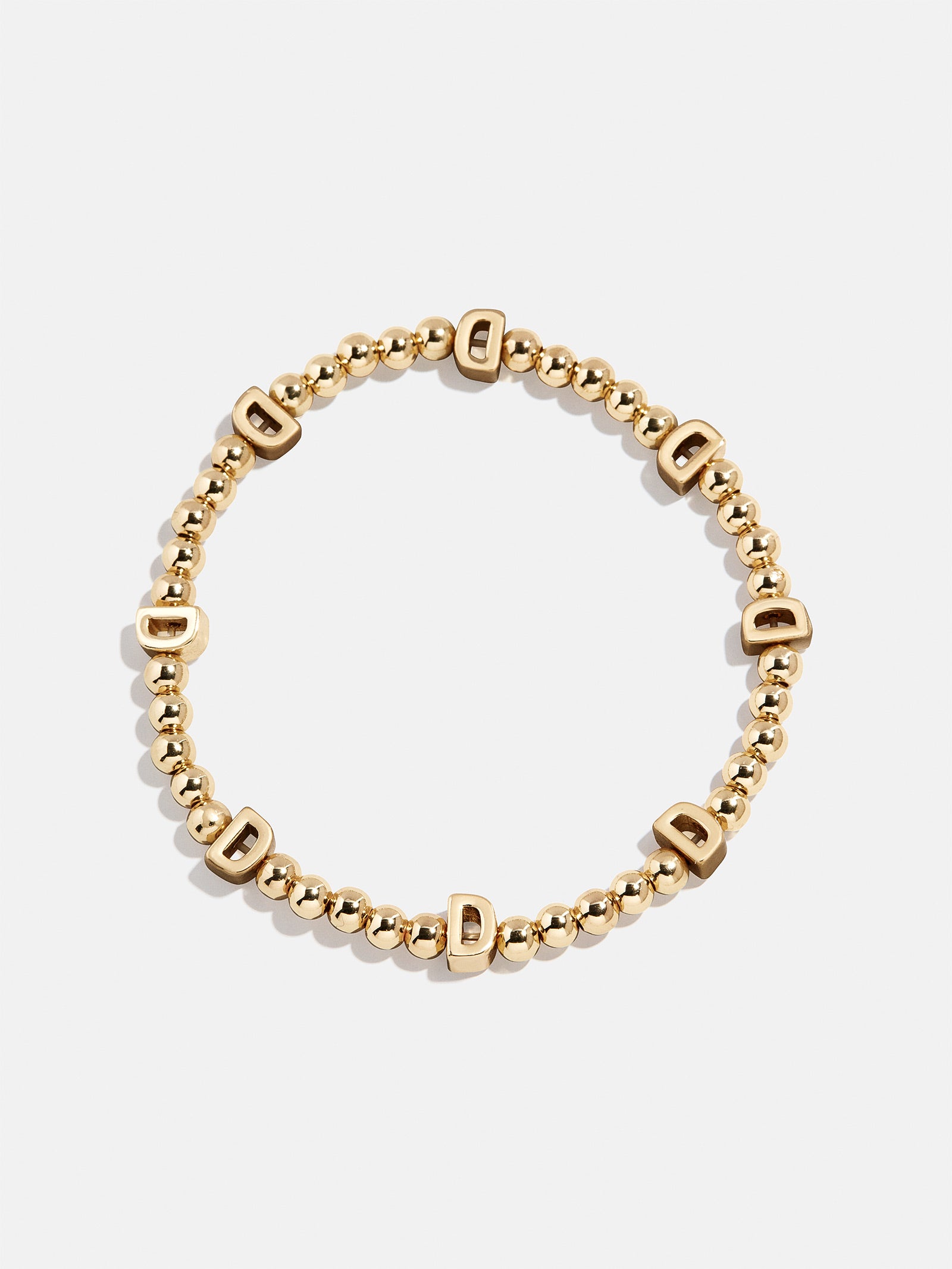 Gold Repeating Initial Pisa Bracelet - D