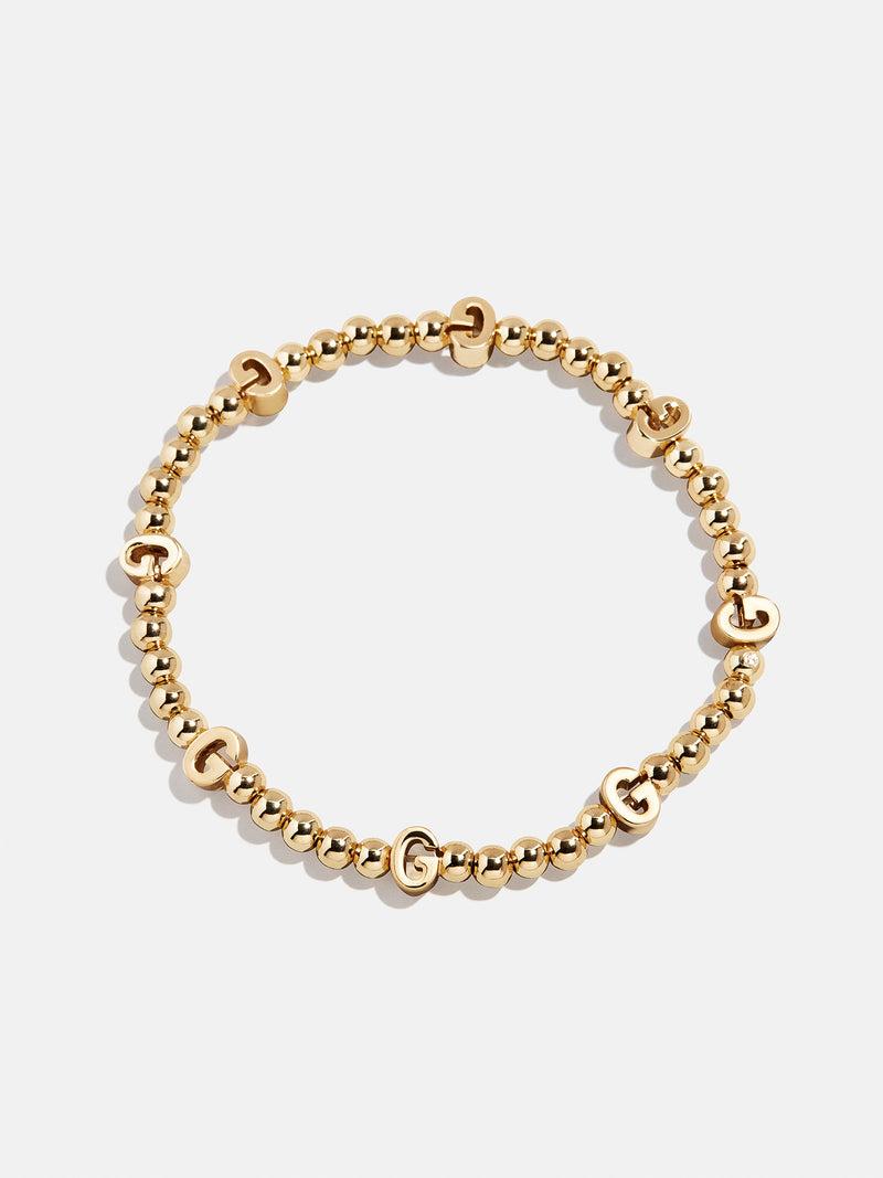 Gold Repeating Initial Pisa Bracelet - G
