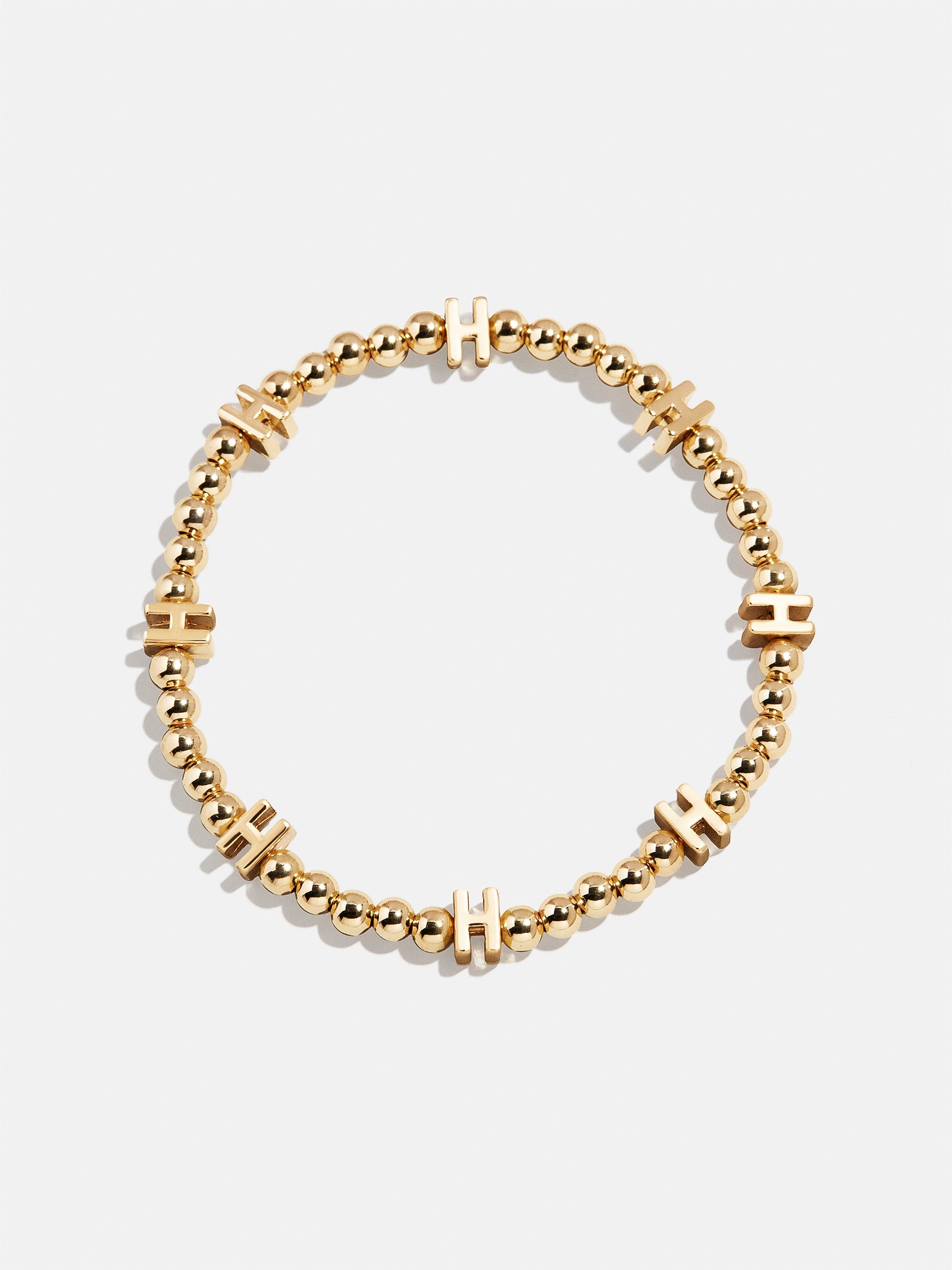 Gold Repeating Initial Pisa Bracelet - H