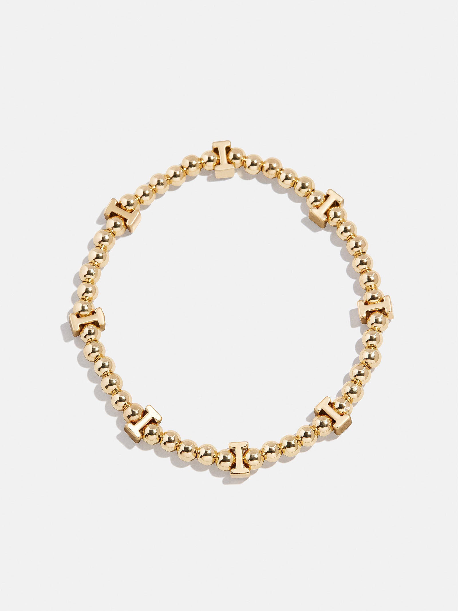 Gold Repeating Initial Pisa Bracelet - I