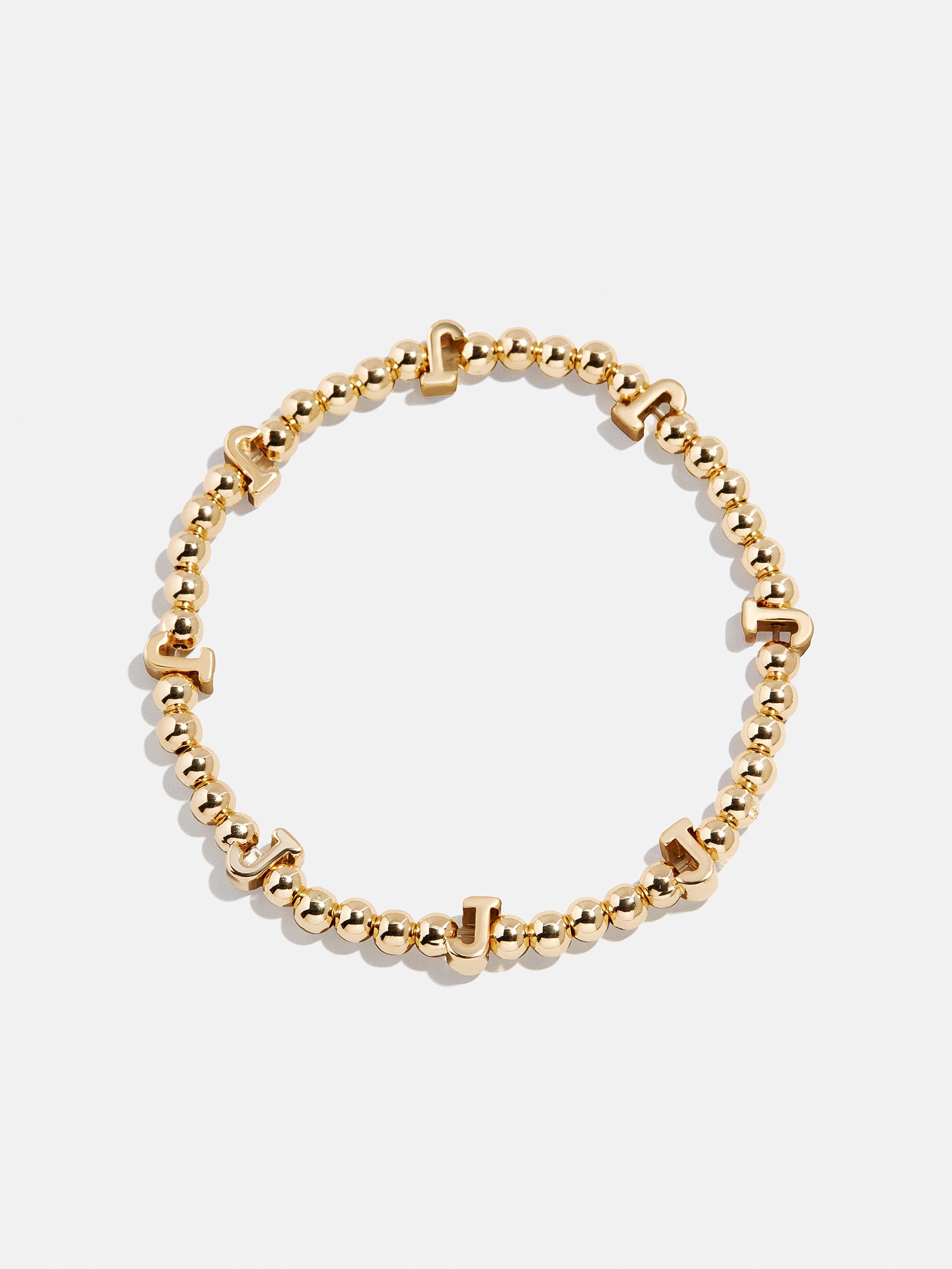 Gold Repeating Initial Pisa Bracelet - J