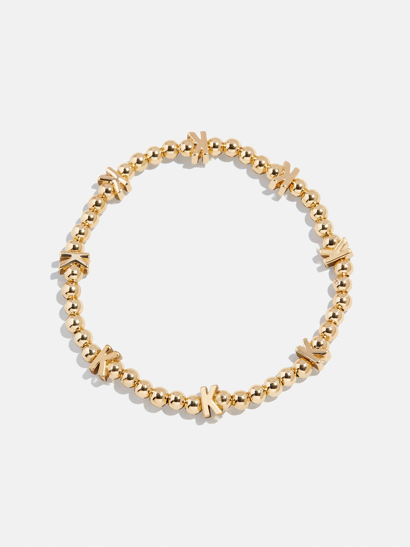 Gold Repeating Initial Pisa Bracelet - K