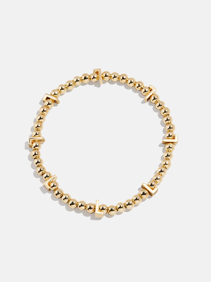 Gold Repeating Initial Pisa Bracelet - L