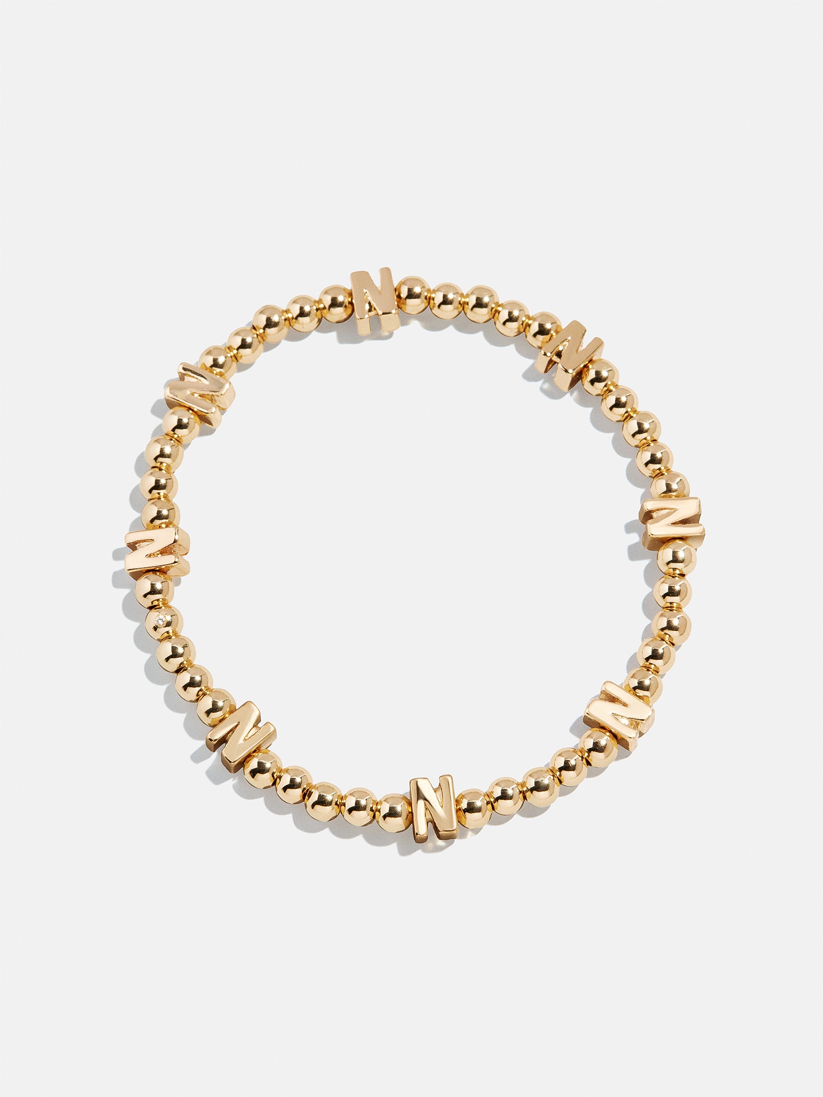 Gold Repeating Initial Pisa Bracelet - N