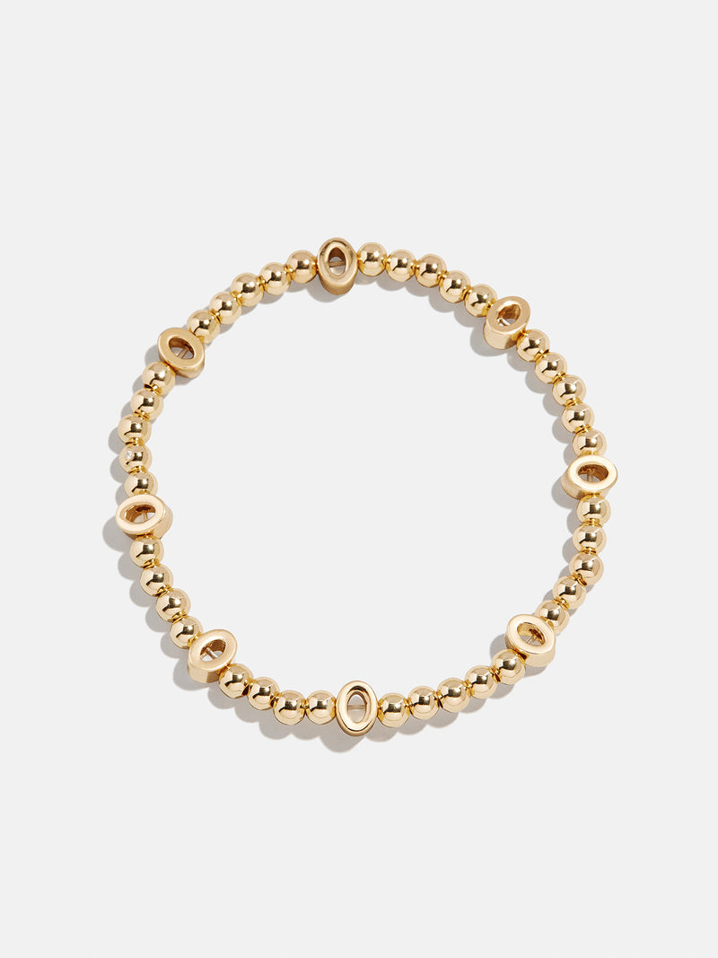 Gold Repeating Initial Pisa Bracelet - O
