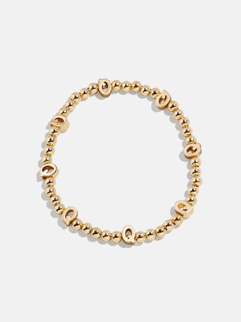 Gold Repeating Initial Pisa Bracelet - Q