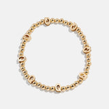 Gold Repeating Initial Pisa Bracelet - Q