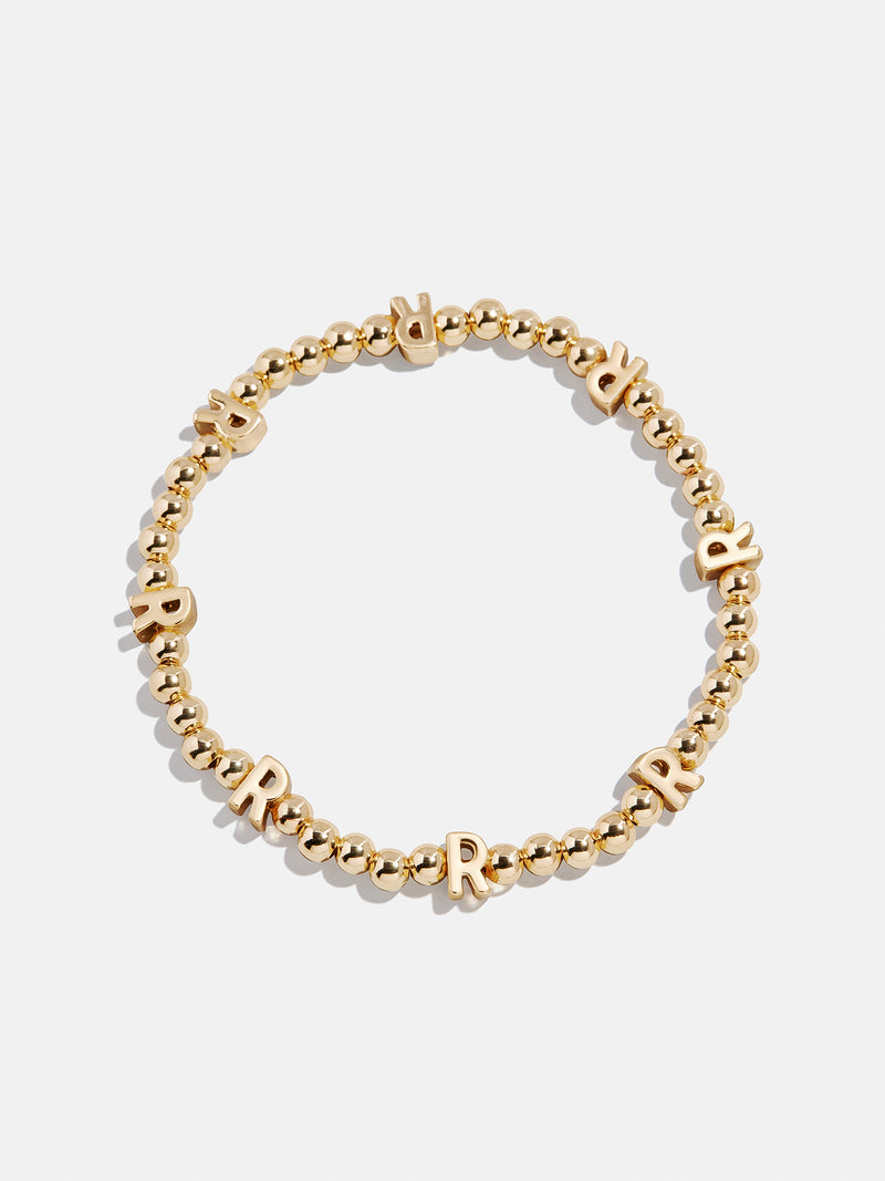 Gold Repeating Initial Pisa Bracelet - R