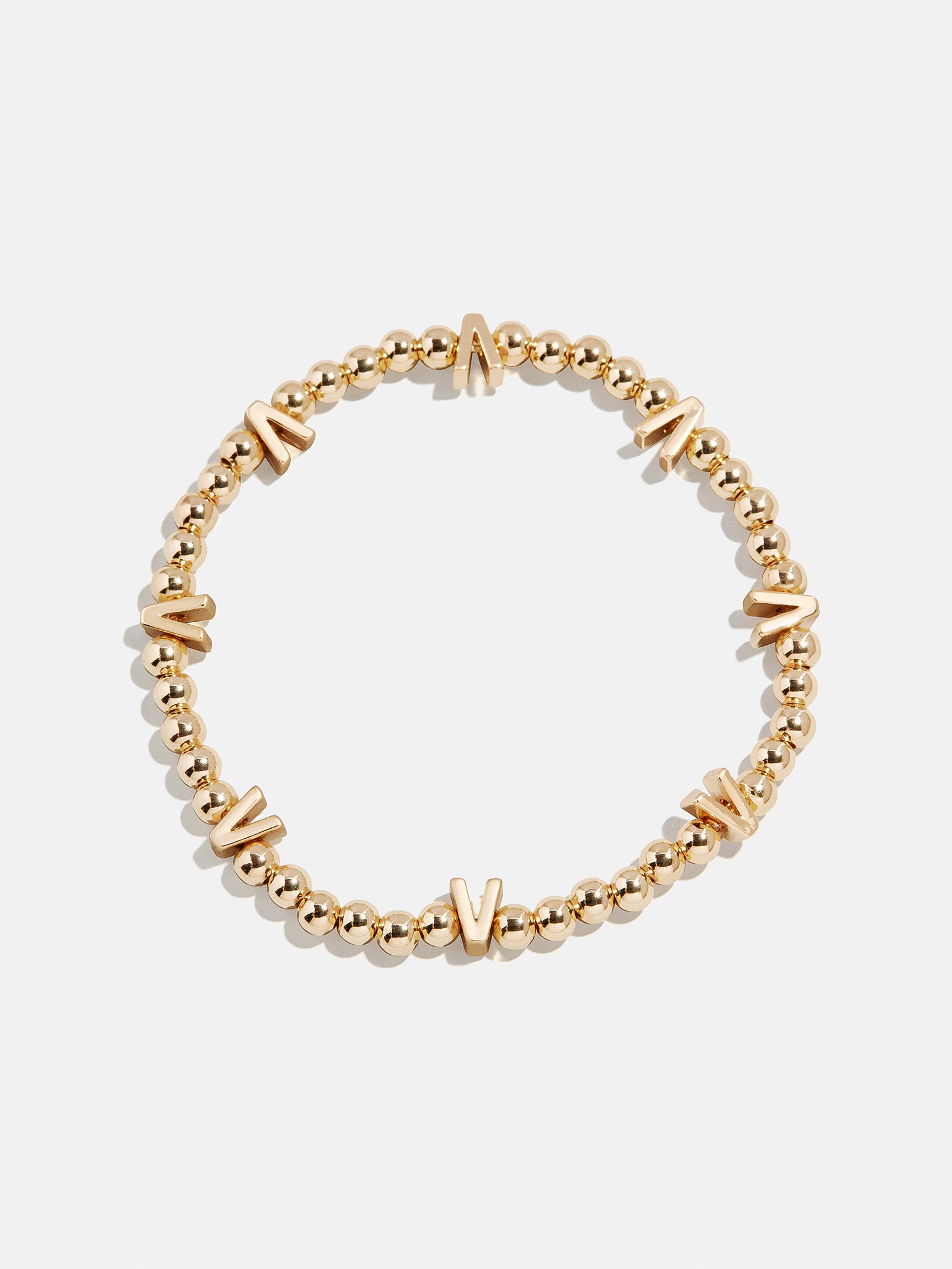 Gold Repeating Initial Pisa Bracelet - V