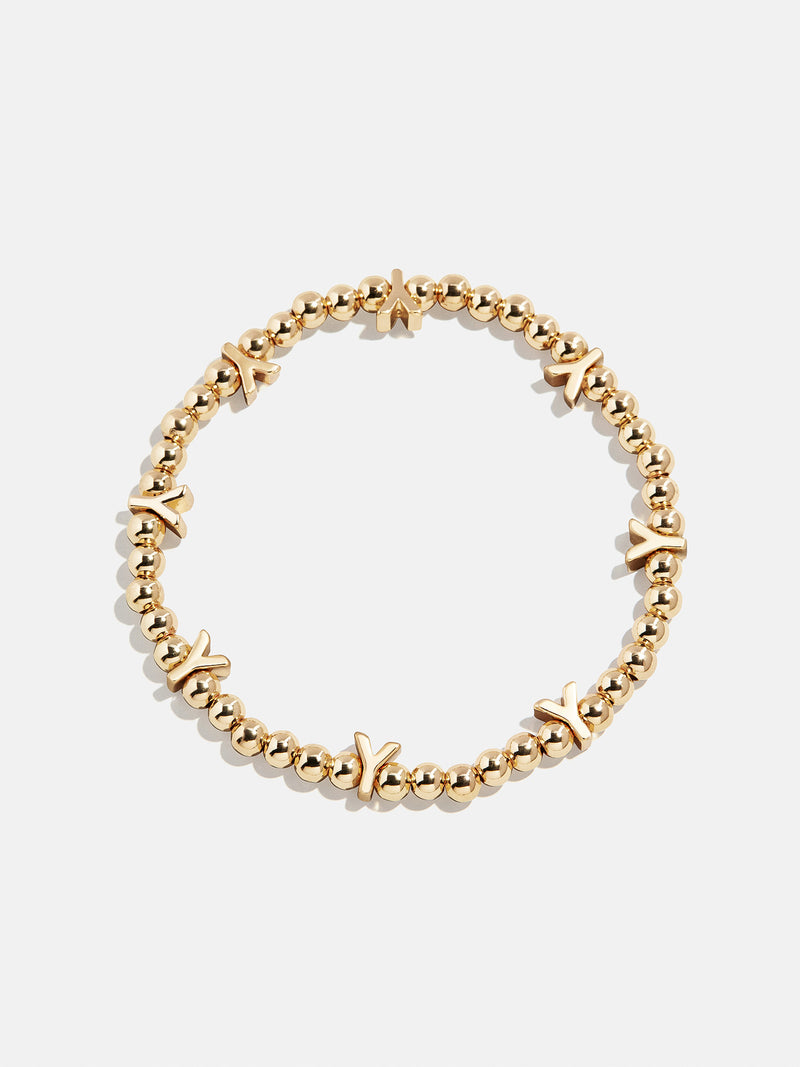 Gold Repeating Initial Pisa Bracelet - Y