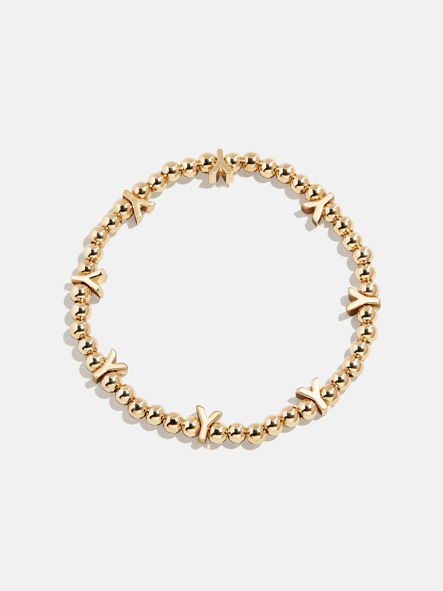 Gold Repeating Initial Pisa Bracelet - Y