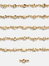 BaubleBar Repeating Initial Pisa Bracelet  - Gold - 
    Beaded bracelet for stacking 
  
