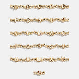 Gold Repeating Initial Pisa Bracelet - U